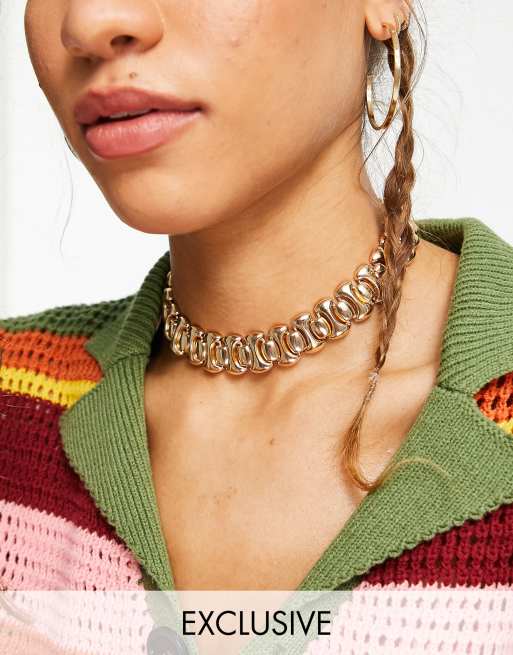 Reclaimed Vintage Inspired - Collana a maglie larghe