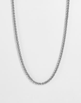 Reclaimed Vintage inspired chain necklace in silver - ASOS Price Checker