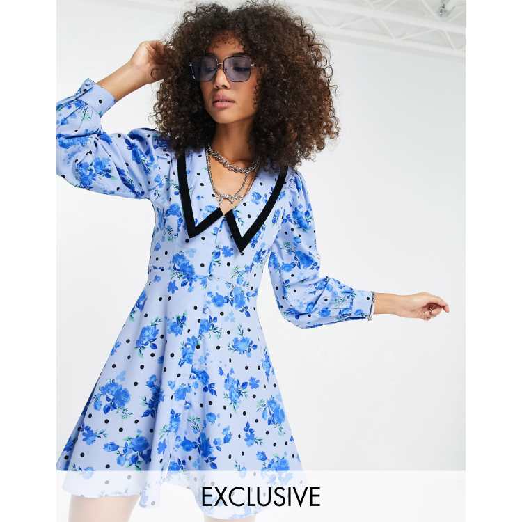 Vintage dress clearance with collar