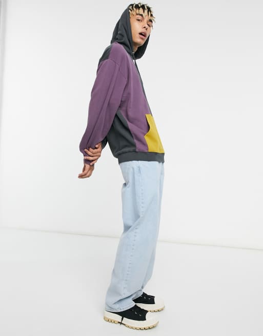 Urban outfitters pastel color block hoodie deals
