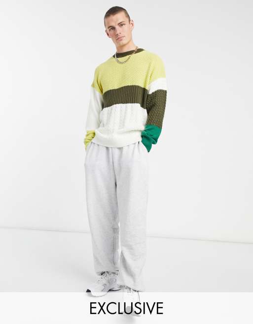 Vintage color block on sale sweater