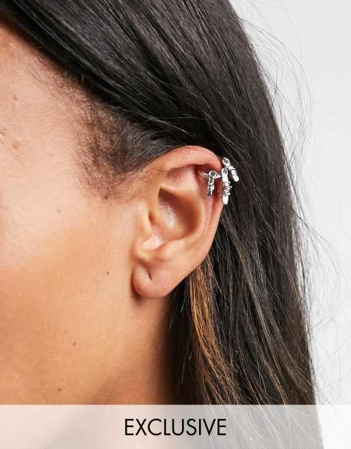 Reclaimed Vintage inspired constellation ear cuff in silver ASOS