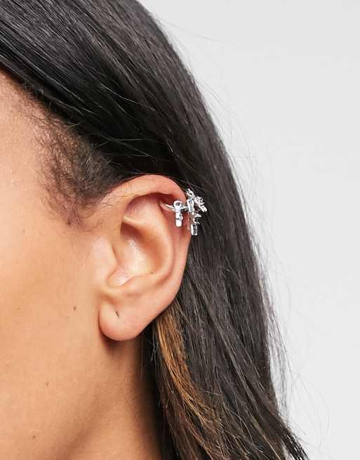 Reclaimed Vintage inspired constellation ear cuff in silver ASOS