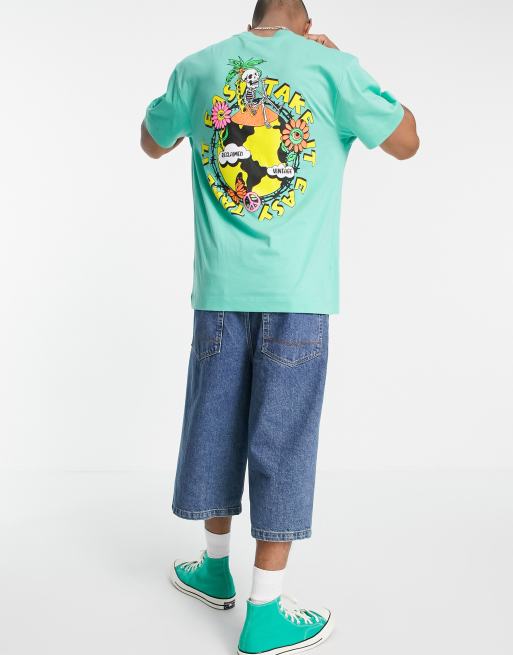Reclaimed Vintage Inspired cotton t-shirt with graphic back print - MGREEN, 2 of 4