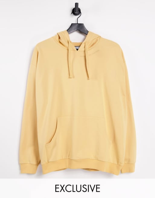 Washed hot sale yellow hoodie