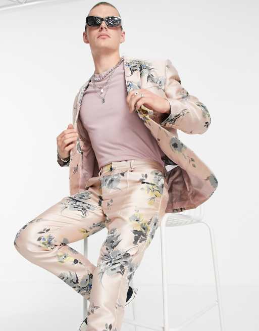 Reclaimed Vintage Inspired – Couture – Blommig kavaj, del av kostym, 2 av 4