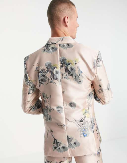 Reclaimed Vintage Inspired – Couture – Blommig kavaj, del av kostym, 4 av 4