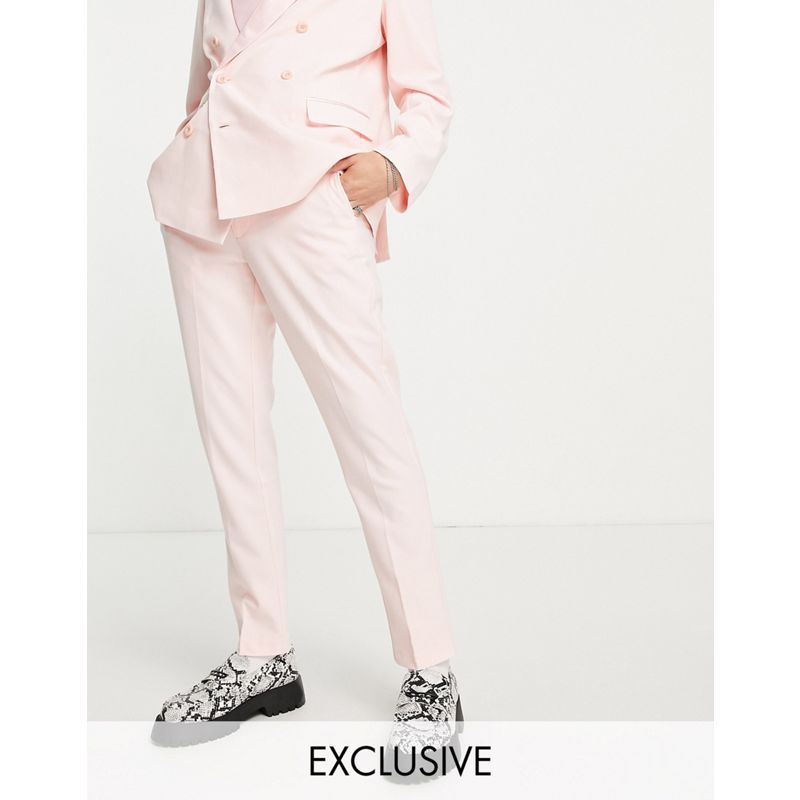 Reclaimed Vintage Inspired - Couture - Giacca da abito e pantaloni rosa polvere