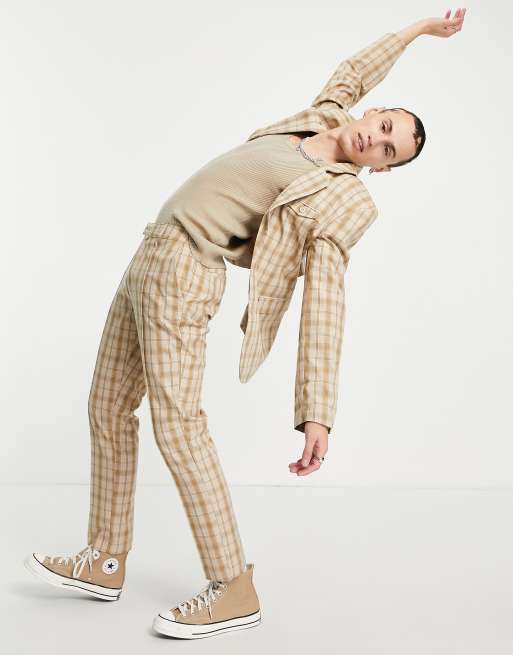 Reclaimed Vintage Inspired – Couture – Rutig kavaj, del av kostym, 3 av 4