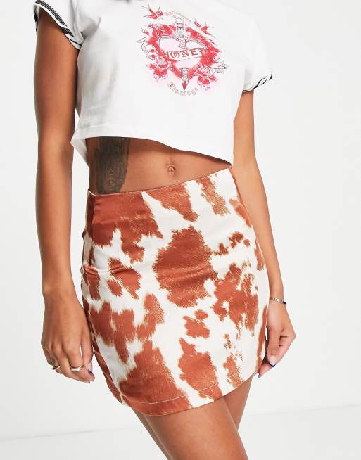 Cow print skirt vintage store