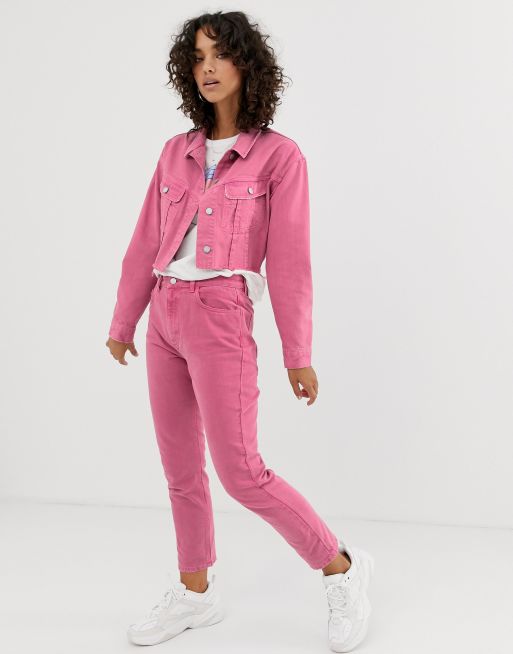 Vintage pink deals denim jacket