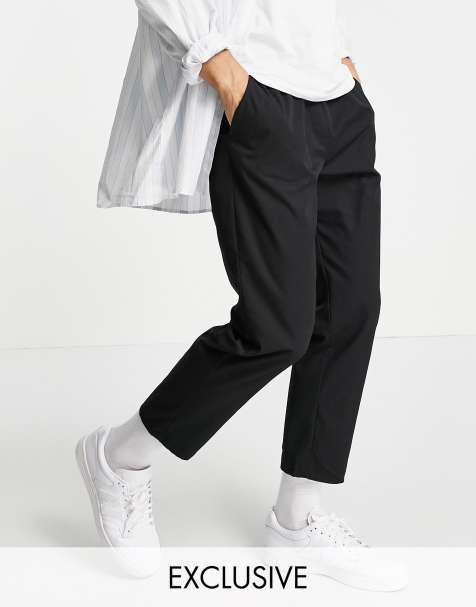 Mens cropped linen on sale trousers