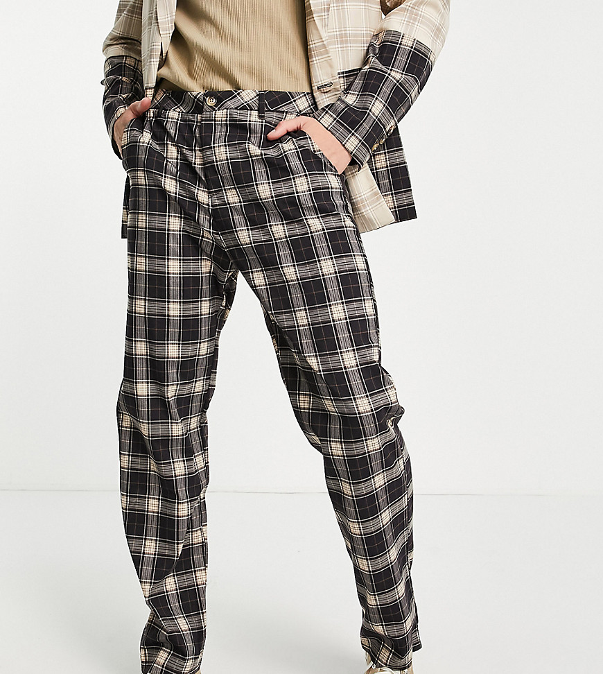 Reclaimed Vintage Inspired cutabout check pants-Multi