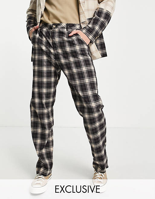 Reclaimed Vintage inspired cutabout check trouser