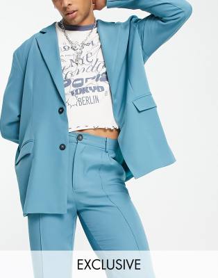 reclaimed vintage -  Inspired – Dad-Blazer in Blau