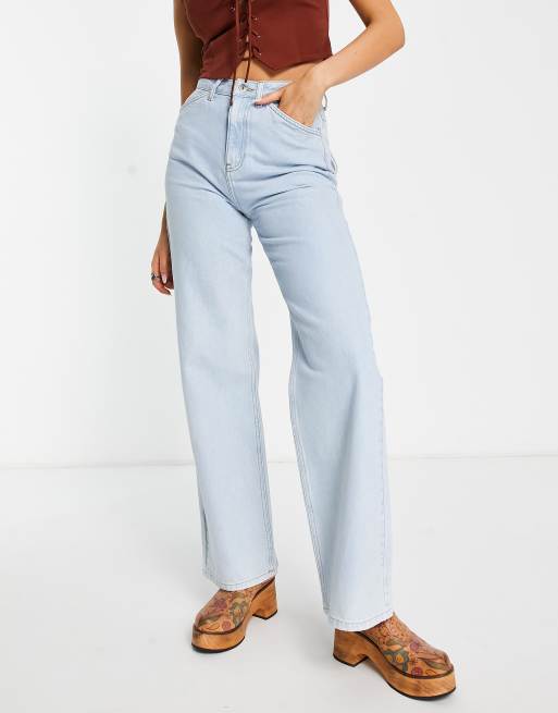 Reclaimed Vintage Inspired – Dad-Jeans im Stil der 90er in Bleichwaschung