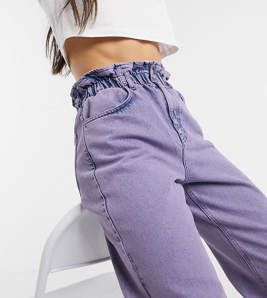 Reclaimed Vintage - Inspired - De 96's mom jeans met hoge taille in gewassen paars