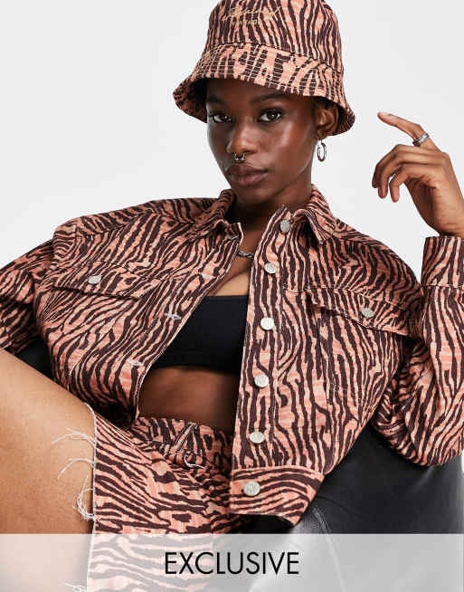 Tiger print hotsell denim jacket
