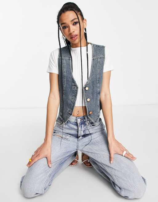 Vintage jean vest new arrivals
