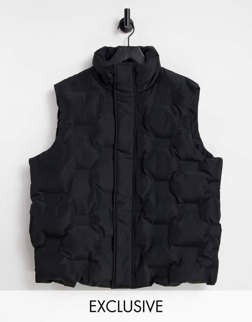 Reclaimed Vintage Inspired Doudoune unisexe sans manches Noir