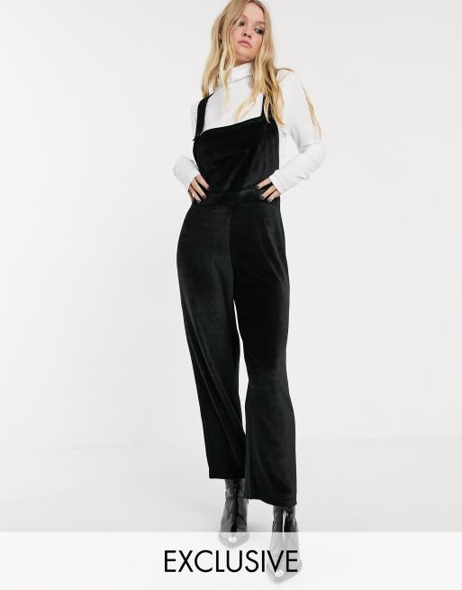 Velvet dungarees clearance