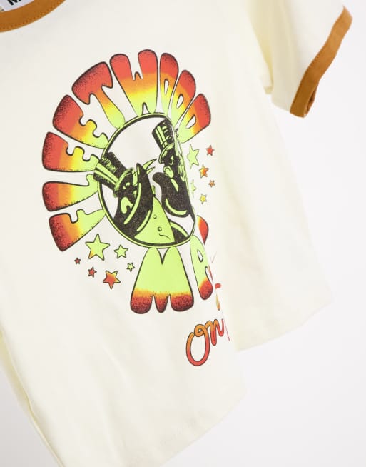 Reclaimed Vintage inspired Fleetwood mac licenced shrunken t shirt