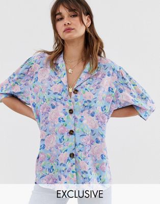 Reclaimed Vintage inspired floral button through shirt | ASOS