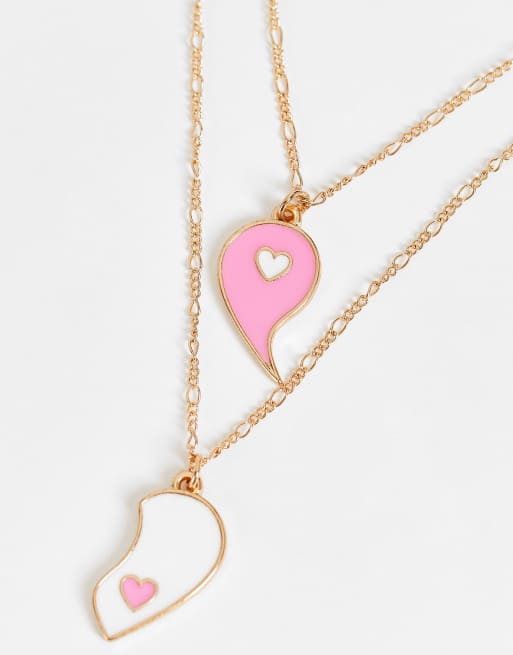 Reclaimed vintage inspired friendship yin yang necklaces in ...