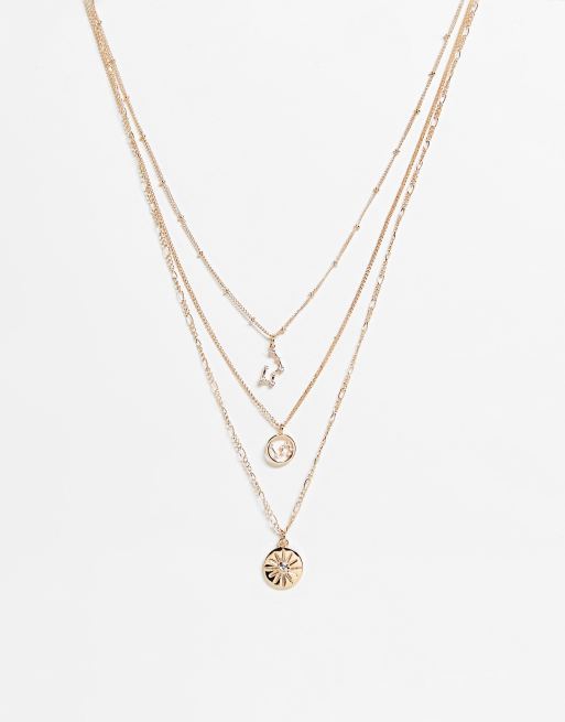 Reclaimed Vintage inspired  - Gelaagde ketting met sterrenbeeld