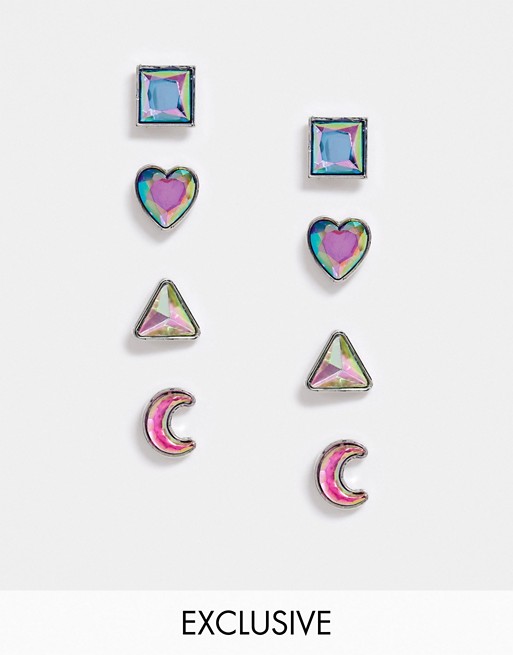 Reclaimed Vintage inspired gem earrings