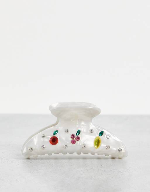 Reclaimed Vintage Inspired gem jaw clip