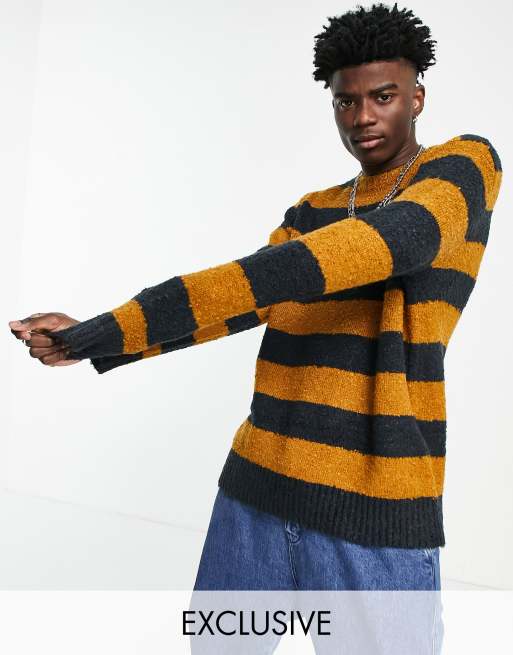 Reclaimed Vintage Inspired – Gestreifter Pullover mit Rundhalsausschnitt