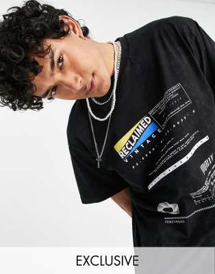 Reclaimed Vintage Inspired Graphic T-shirt-black | ModeSens