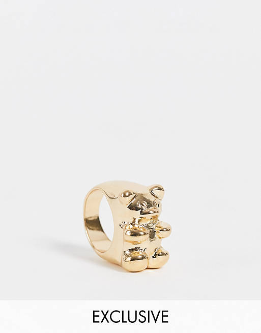 Reclaimed Vintage inspired gummy bear ring in gold