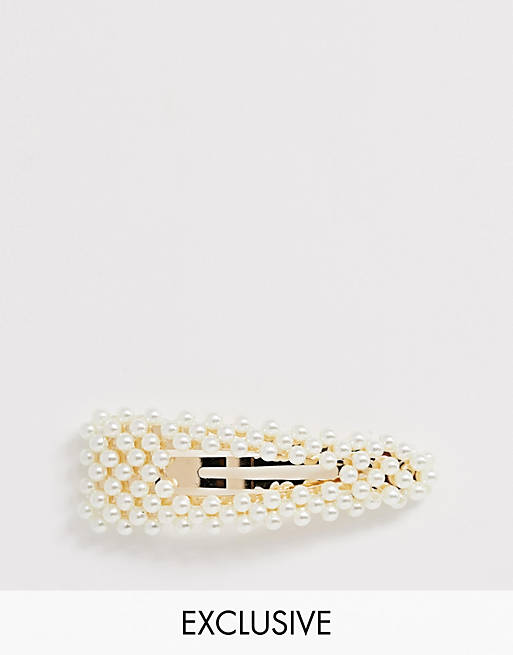 Reclaimed Vintage – Inspired – Haarspange mit Perlen