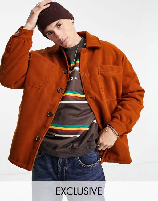 Reclaimed Vintage Inspired – Hemdjacke in Braun