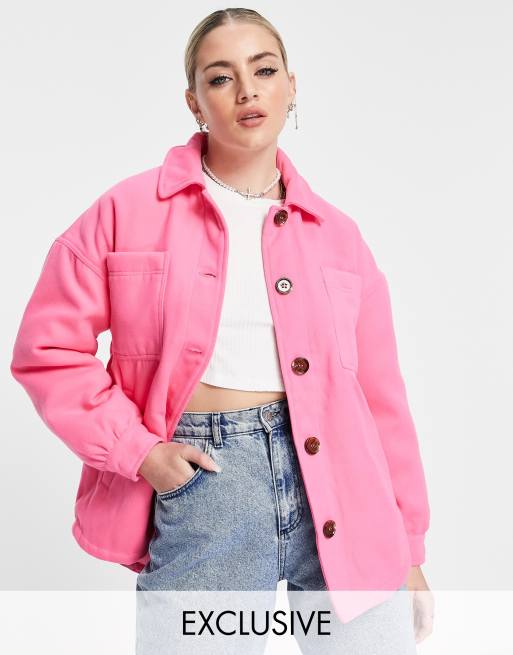 Reclaimed Vintage – Inspired – Hemdjacke in Rosa 