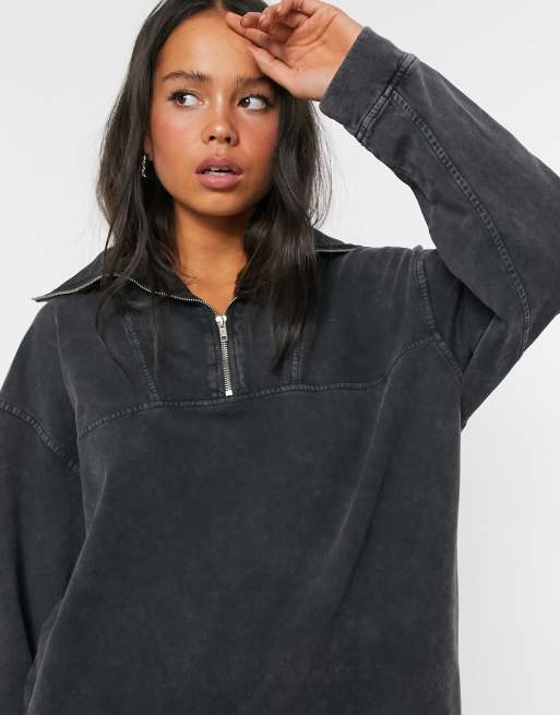 Zip sweatshirt dress 2025