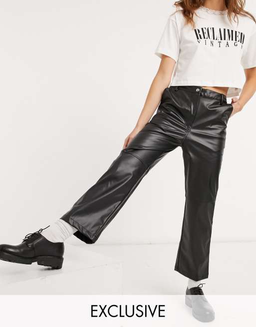 Vintage leather top trousers