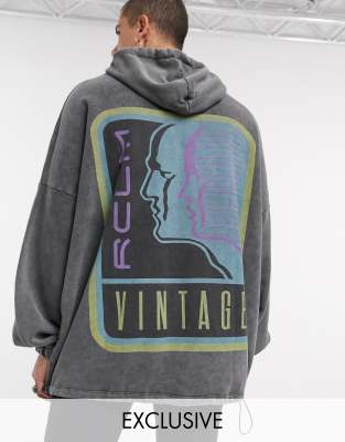 washed charcoal hoodie