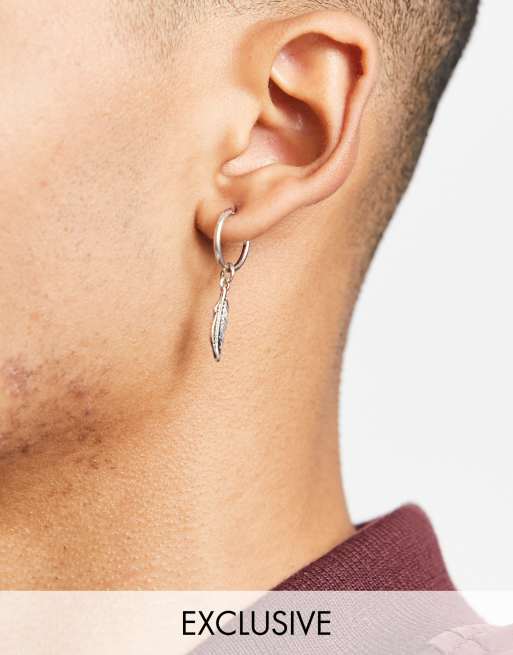 Huggie hoop drop earrings discount