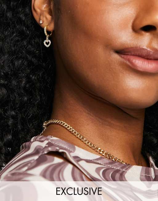 Asos heart earrings hotsell