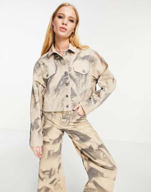 Reclaimed Vintage inspired - Jack met marmerwassing, deel van co-ord set, 4 van 4