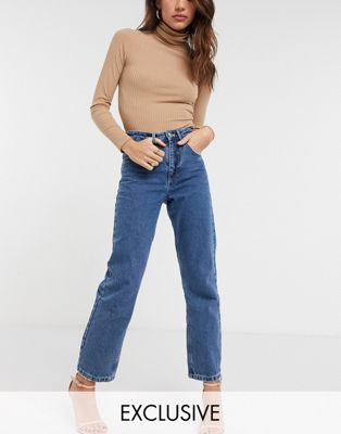 Femme Reclaimed Vintage Inspired - Jean droit style années 90 - Délavage moyen