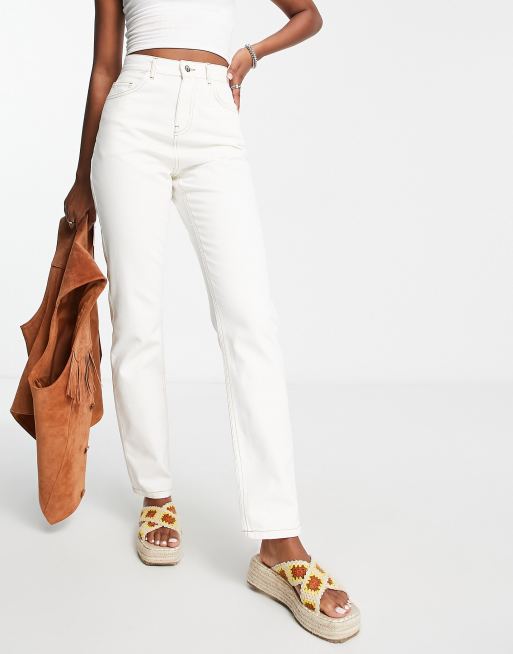 Reclaimed Vintage Inspired - Jeans met rechte pijpen in wit