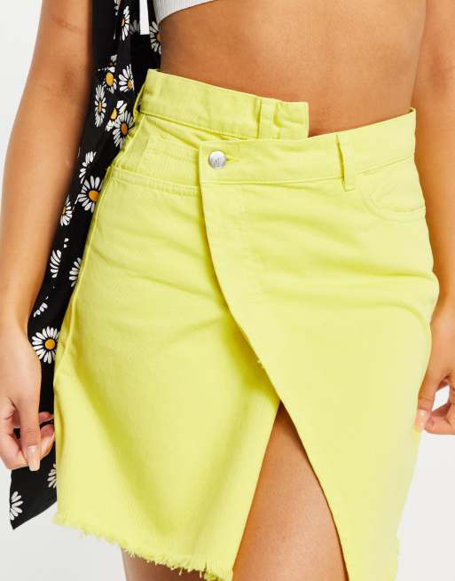 Reclaimed Vintage Inspired – Jeansrock in Gelb, 3 von 4
