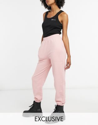 Pink joggers topshop sale