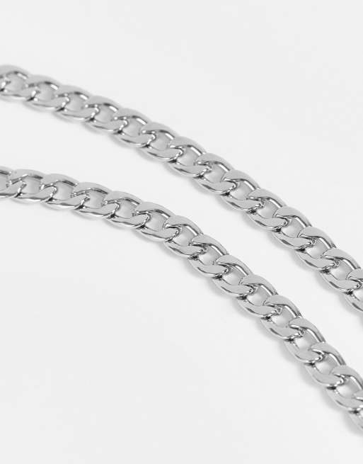Reclaimed Vintage Inspired - Korte ketting in zilver met groene stenen, 2 van 4