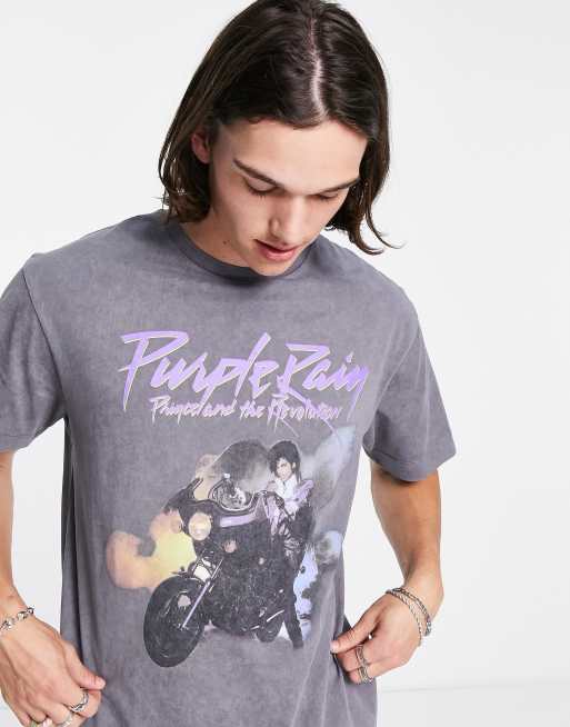 Reclaimed Vintage inspired licensed Prince t-shirt in washed gray