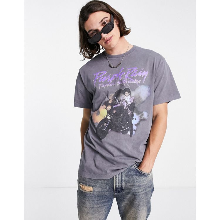 Reclaimed Vintage inspired licensed Prince t-shirt in washed grey